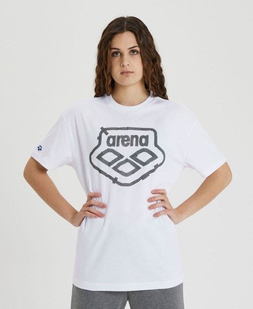 Arena Uni T-shirt Miesten Shortsit Valkoinen | 63180CEPW