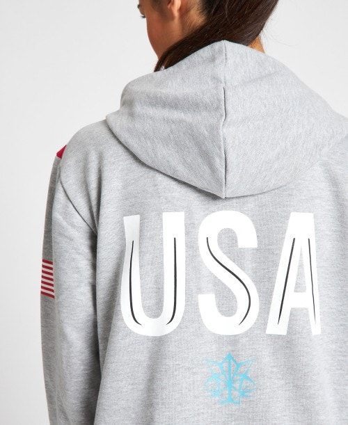 Arena Usa Swimming Team Kit Hooded Zip Jacket Miesten Takit Harmaat | 72598ZTDB