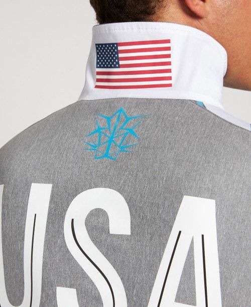 Arena Usa Swimming Team Kit Og Demin Warm Up Jacket Miesten Takit Harmaat Sininen | 10826AIEN